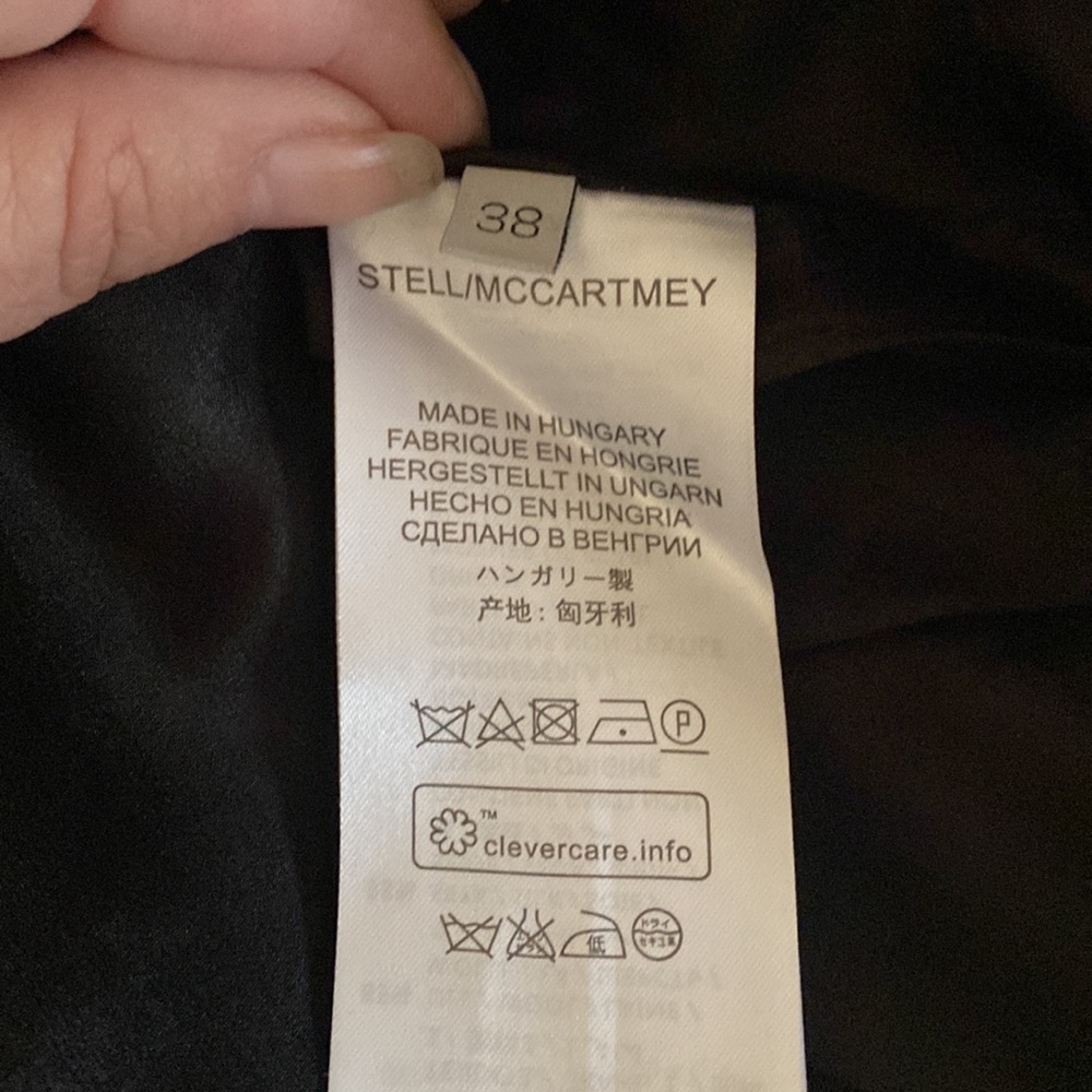 Stella McCartney beautiful black wool silk blend classic dress from Saks NY - Picture 10 of 11